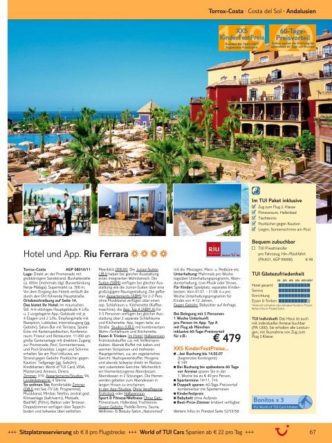 TUI - Spanien, Frankreich - Sommer 2007 - tui.com - Onlinekatalog