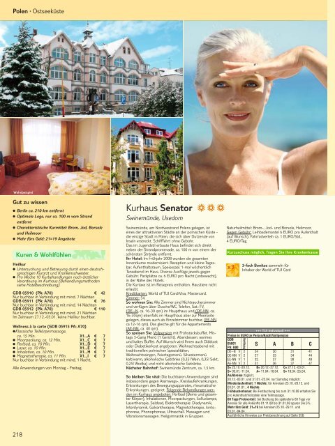 TUI - SchÃ¶ne Ferien: Vital - Winter 2008/2009 - tui.com - Onlinekatalog