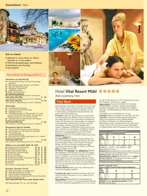 TUI - SchÃ¶ne Ferien: Vital - Winter 2008/2009 - tui.com - Onlinekatalog