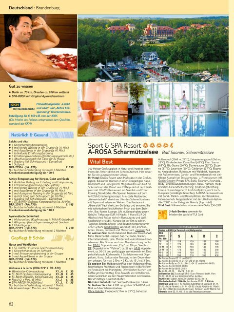 TUI - SchÃ¶ne Ferien: Vital - Winter 2008/2009 - tui.com - Onlinekatalog