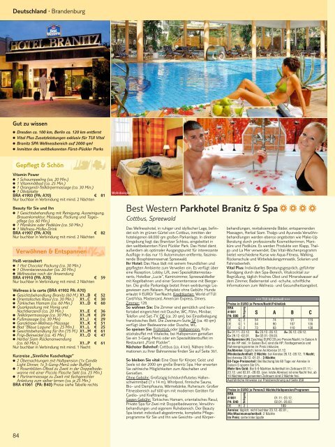 TUI - SchÃ¶ne Ferien: Vital - Winter 2008/2009 - tui.com - Onlinekatalog