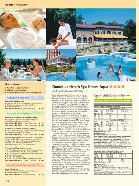 TUI -SchÃ¶ne Ferien: Vital - Sommer 2008 - tui.com - Onlinekatalog