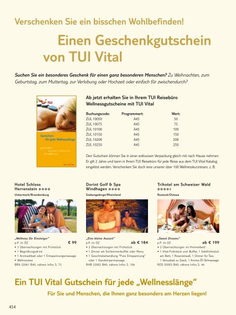 TUI -SchÃ¶ne Ferien: Vital - Sommer 2008 - tui.com - Onlinekatalog