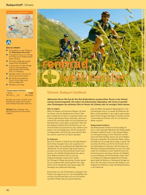 TUI - Sports Hiking & Biking - Sommer 2007 - tui.com - Onlinekatalog