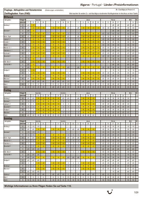 Unsere Leistungen fÃ¼r schÃ¶ne Ferien - tui.com - Onlinekatalog