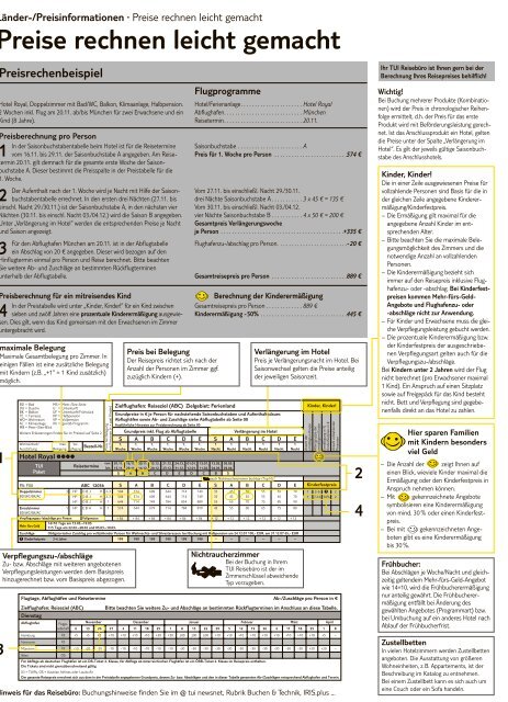 Unsere Leistungen fÃ¼r schÃ¶ne Ferien - tui.com - Onlinekatalog