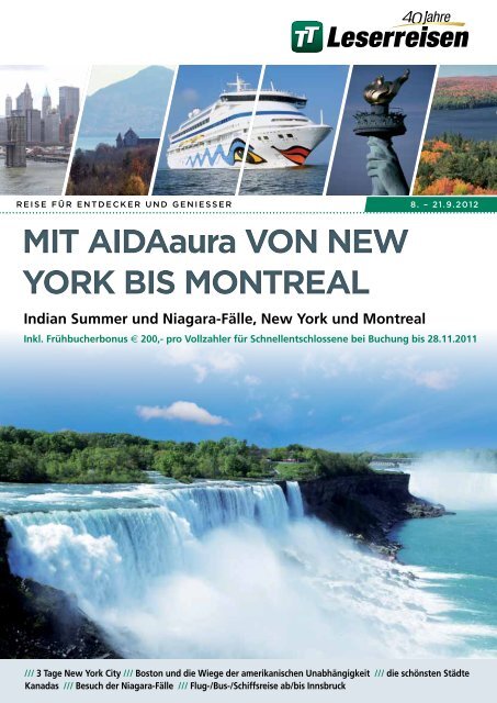 MiT AiDAaura VON NEW YORK BiS MONTREAL ... - TUI ReiseCenter