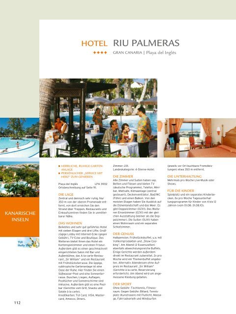 TUI - RIU: Hotels & Resorts - Sommer 2010 - TUI.at