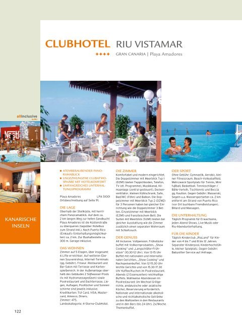 TUI - RIU: Hotels & Resorts - Sommer 2010 - TUI.at