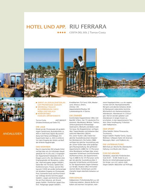 TUI - RIU: Hotels & Resorts - Sommer 2010 - TUI.at