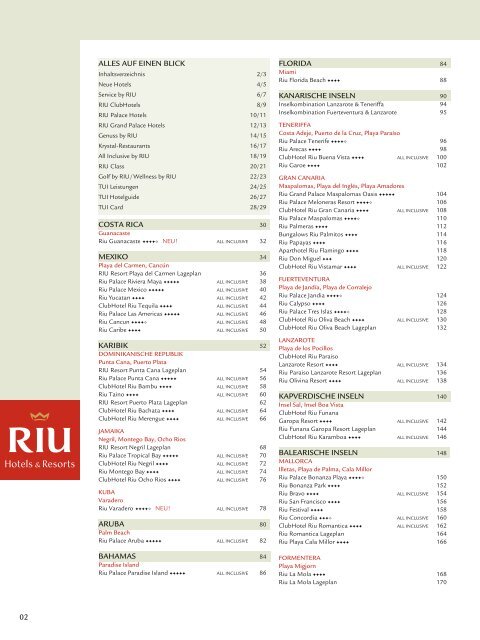 TUI - RIU: Hotels & Resorts - Sommer 2010 - TUI.at