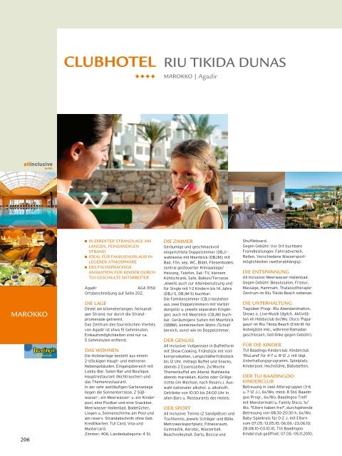 TUI - RIU: Hotels & Resorts - Sommer 2010 - TUI.at