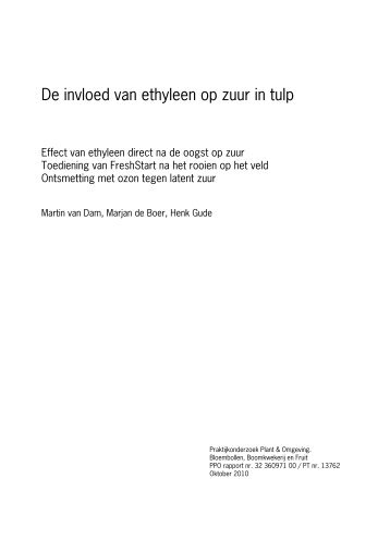 De invloed van ethyleen op zuur in tulp