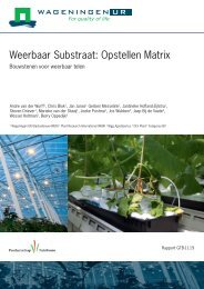 Weerbaar Substraat: Opstellen Matrix - Productschap Tuinbouw