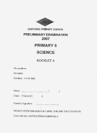 primary-six-science-prelim-nanyang Exam paper Free Download