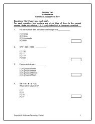 Primary Two Mathematics Continual Assessment ... - FreeExamPapers