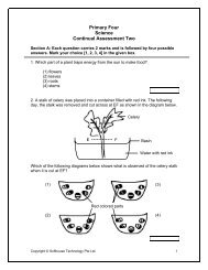 Primary Four Science Continual Assessment Two - FreeExamPapers