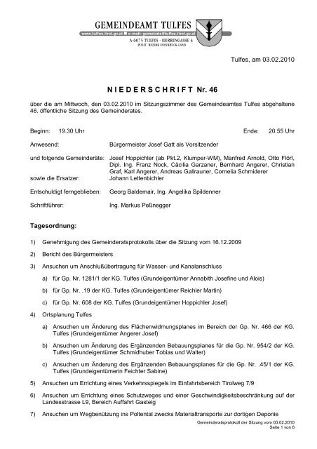 Gemeinderatsprotokoll_2010_02_03 (177 KB) - .PDF - Tulfes