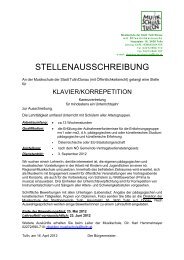 STELLENAUSSCHREIBUNG - Tulln an der Donau