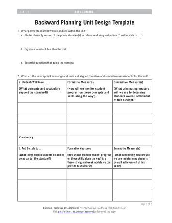 backwards planning template cpi unit plan template target students backwards planning template cpi unit plan template target students