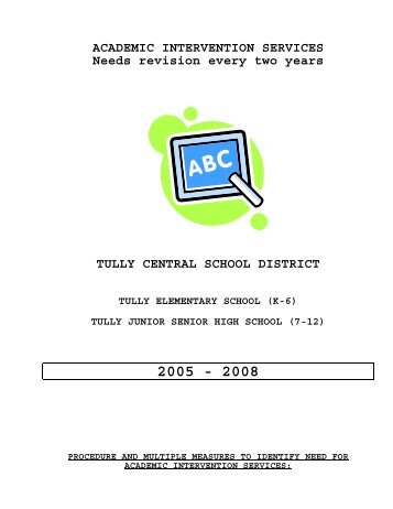 Academic Intervention Services Plan - Tully School District