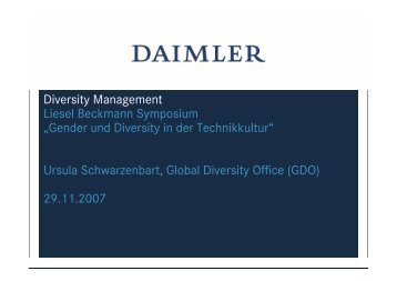 Diversity Management Liesel Beckmann Symposium ... - TUM-IAS