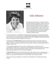Julie Johnston - Tundra Books