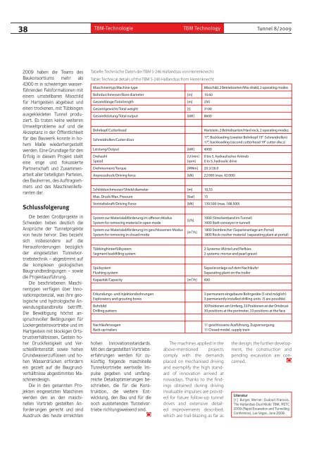 Maschinentechnische Neuerungen bei Mix- schild- und ... - Tunnel