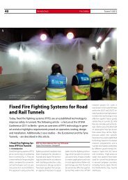 Fixed Fire Fighting Systems for Road and Rail - Tunnel