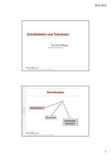 Schnittstellen und Toleranzen im Hochbau ... - Bau-noe.at