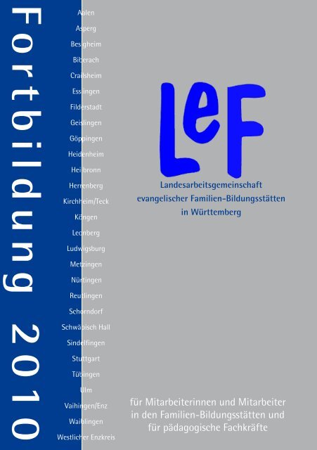 F o rtb ild u n g 2 0 1 0 - Familienbildungsstätte Herrenberg