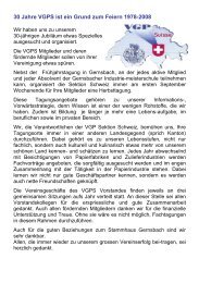 30 Jahre VGP Sektion Schweiz - gernsbacher-meister.de