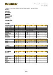 Bildungsurlaub - Anerkannte Kurse (PDF) - TravelWorks