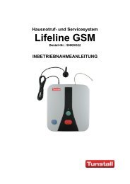 Inbetriebnahmeanleitung fÃ¼r Lifeline GSM (3.02 MB) - Tunstall GmbH