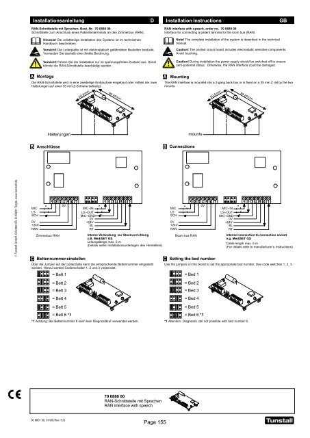 Flamenco Technical Manual Revision 6.0 - Tunstall.de