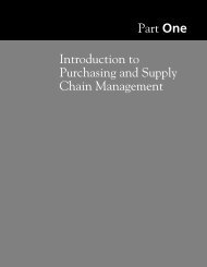 Part One Introduction to Purchasing and Supply Chain Management