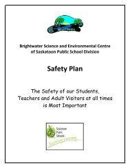 Brightwater Safety Plan - Saskatoon Public Schools