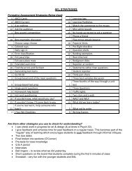 AFL STRATEGIES 5 ABCD Cards 7 Learning logs 4 ABCD Corners ...