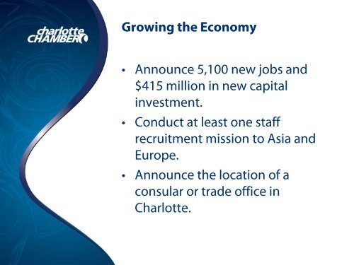 2013 Program of Work - Charlotte Chamber of Commerce