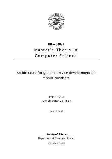 Computer science thesis