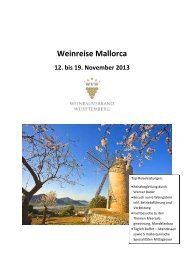 Mallorca Reiseprogramm Vorlage - Weinbauverband WÃ¼rttemberg eV