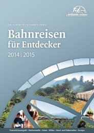 Bahnreisen für Entdecker 2014/2015 - Lernidee Erlebnisreisen