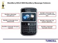 BlackBerry BOLD 9000 BlackBerry Messenger Kullanımı - Turkcell