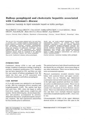 Bullous pemphigoid and cholestatic hepatitis associated with ...