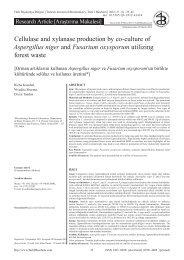 Cellulase and xylanase production by co-culture of Aspergillus niger ...