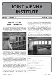 Newsletter 15 40631 ID2 - Joint Vienna Institute