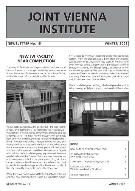 Newsletter 15 40631 ID2 - Joint Vienna Institute