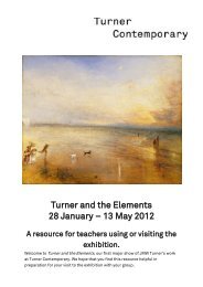 Turner and the Elements 28 January â 13 May 2012