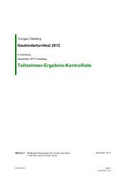 Teilnehmer-Ergebnis-Kontrolliste Gauki 2012 - Turngau Feldberg