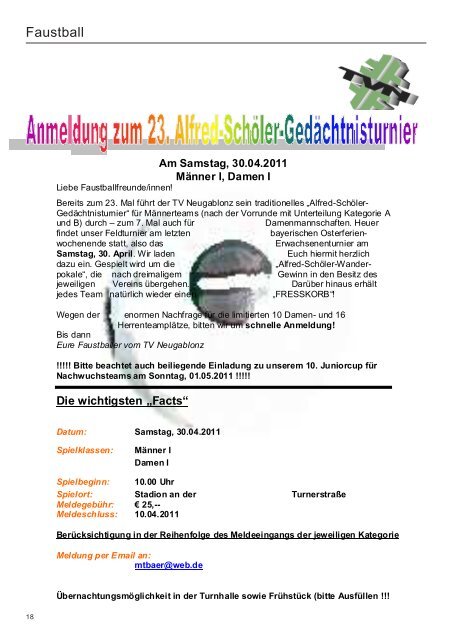 Report - Bayerischer Turnspiel- Verband